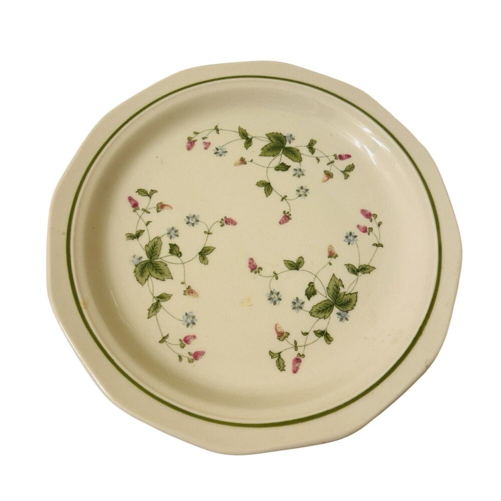 Mount Clemens Pottery Wild Berry Salad Plates 7 1/4" Each - Set Of 4 Total